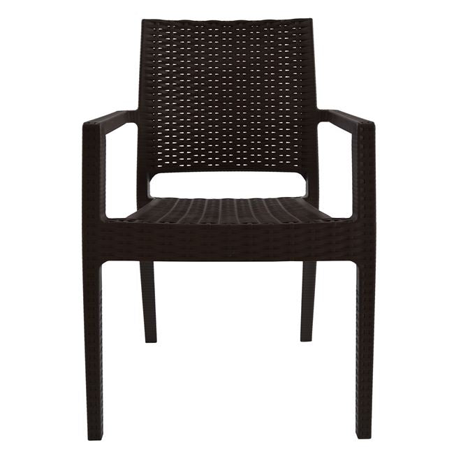 Chair with arms Polypropylene Dark Brown HM5134.02 57x55,5x89 cm