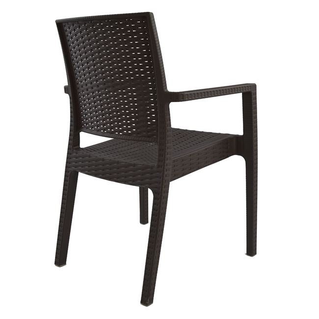Chair with arms Polypropylene Dark Brown HM5134.02 57x55,5x89 cm