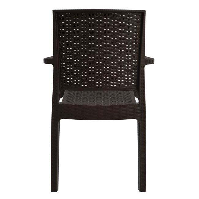Chair with arms Polypropylene Dark Brown HM5134.02 57x55,5x89 cm