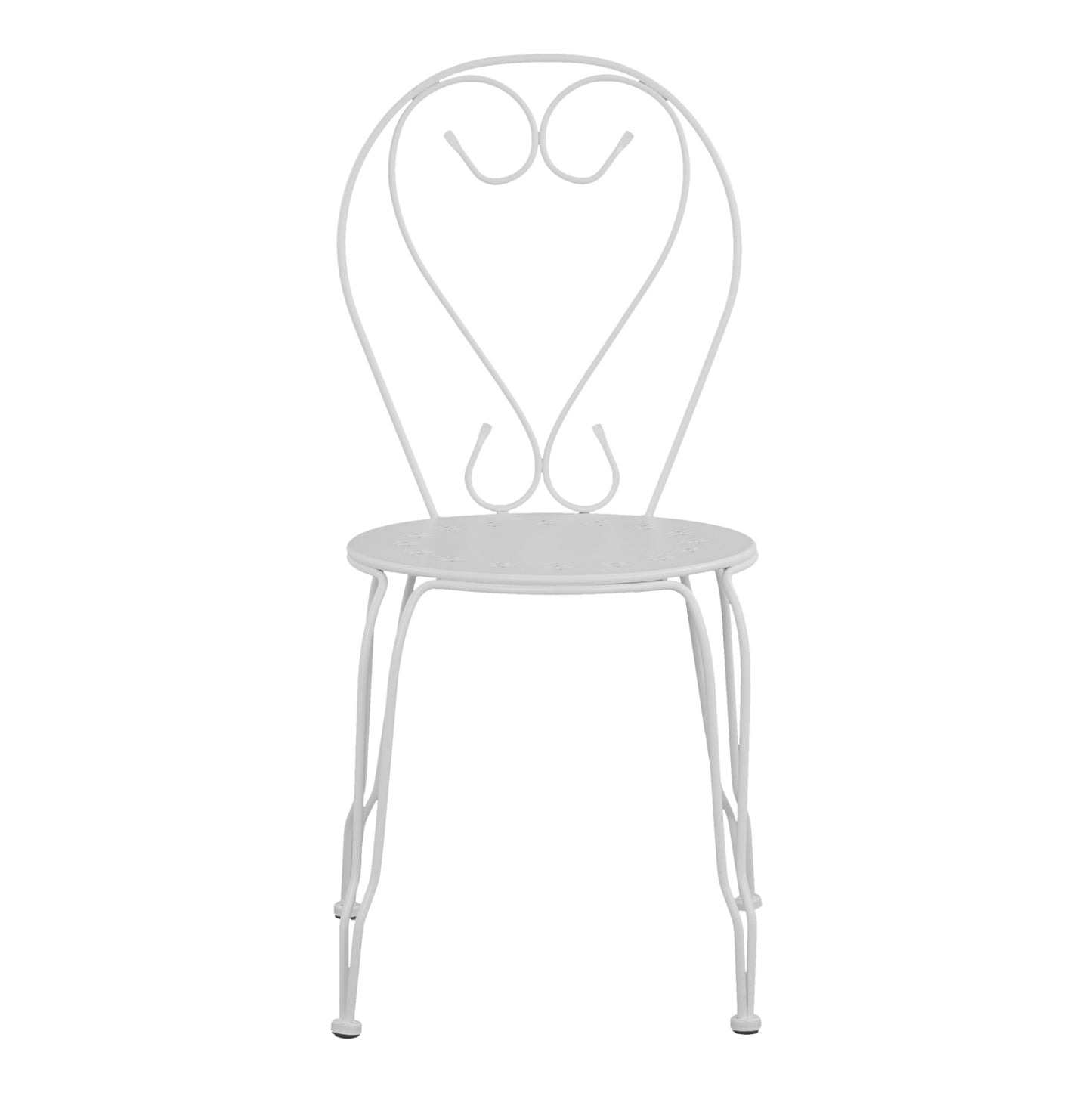 Metallic chair Amore White 42x48x90 cm HM5007.12