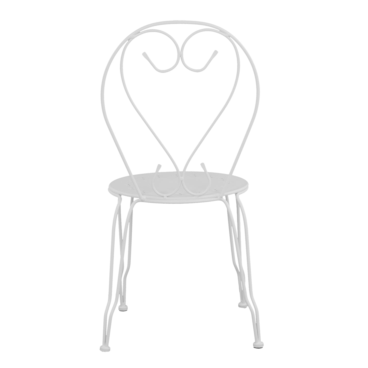 Metallic chair Amore White 42x48x90 cm HM5007.12