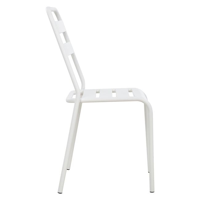 Metallic chair White matte Jason HM5177.02 43x50x86cm