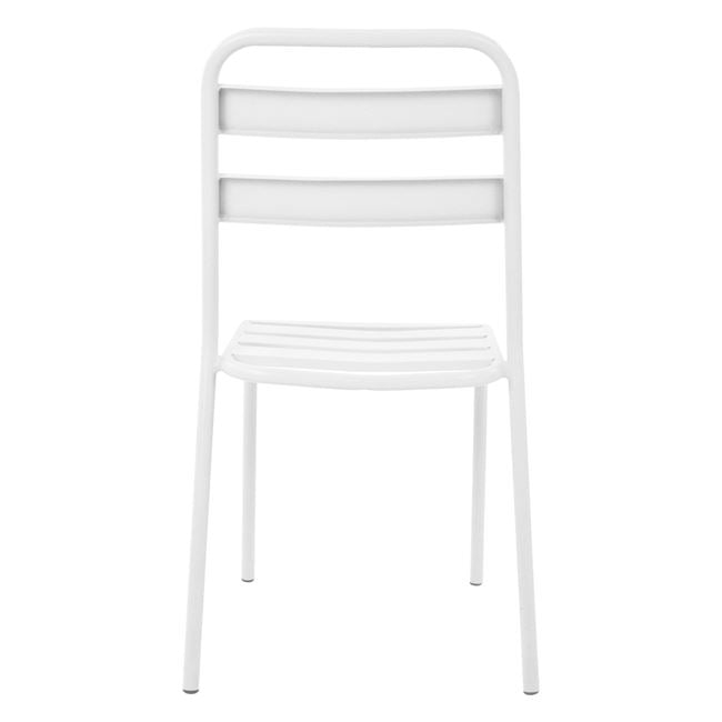 Metallic chair White matte Jason HM5177.02 43x50x86cm