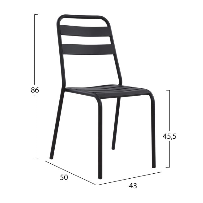 Metallic chair Black Jason HM5177.01 43x50x86cm