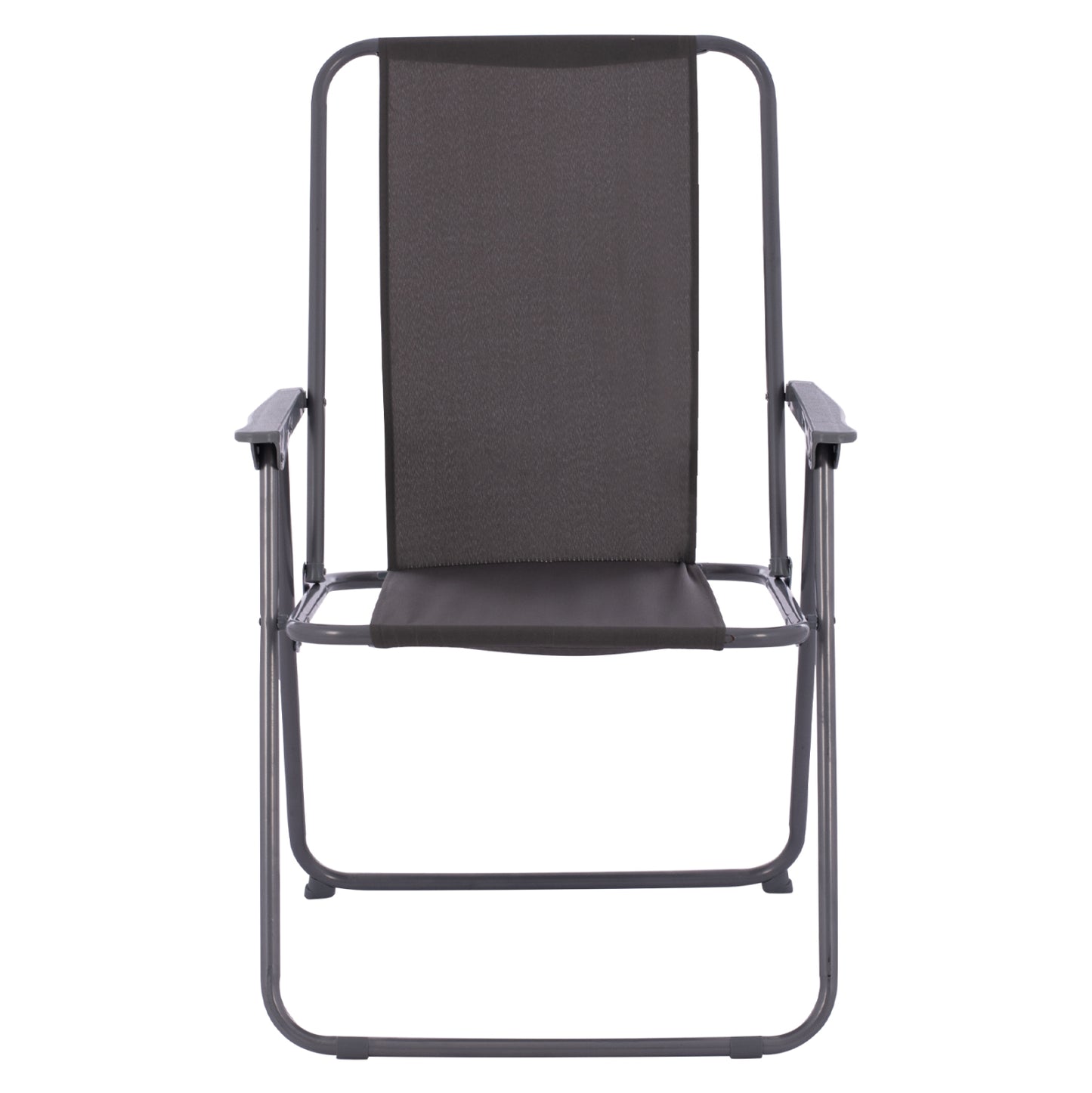BEACH CHAIR HM5148.01, GREY FABRIC, METAL FRAME, HIGH BACK