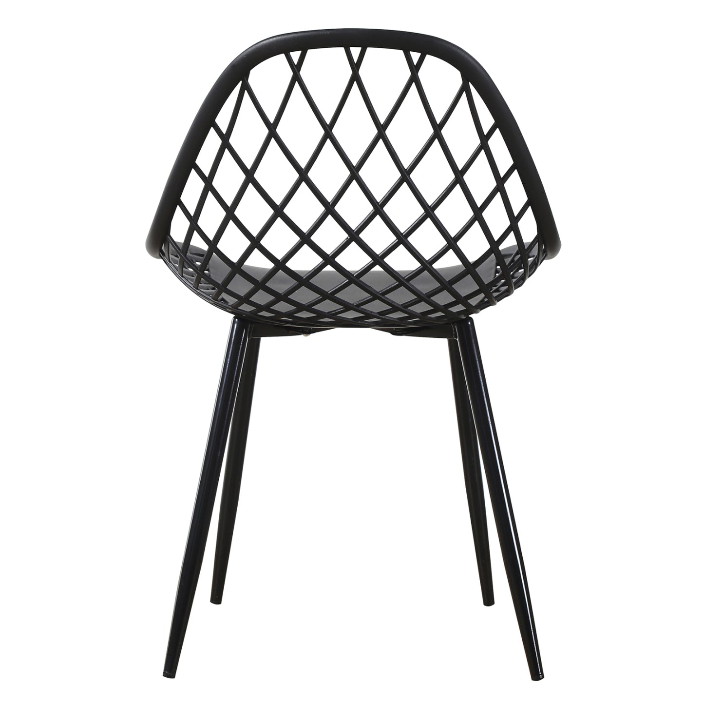 Стилен Кресло Полипропилен с Метални Черни Ноги 52x53x82Hcm
