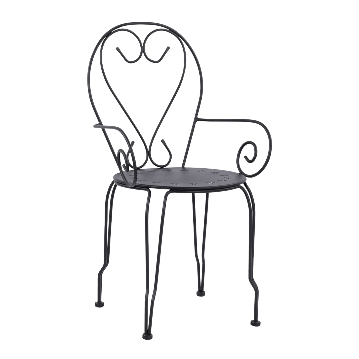 Metallic armchair Amore Black color HM5008.11 49x48x90 cm image 1
