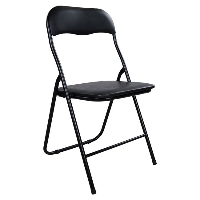 Chair Foldable PU Black HM0044 38x47x82H cm. image 1