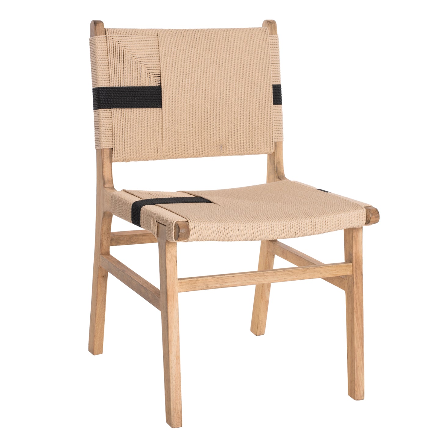 LEISURE CHAIR RUBBERWOOD AND ROPE IN NATURAL RUSTIC COLOR 50x60x88Hcm.HM9323.01 image 1