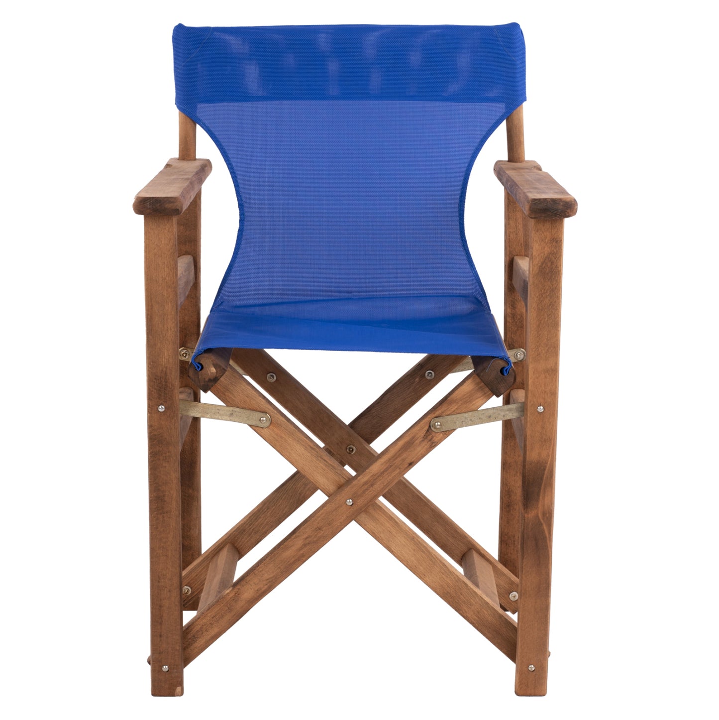 Director's chair Limnos Walnut with textline Blue HM10368.01