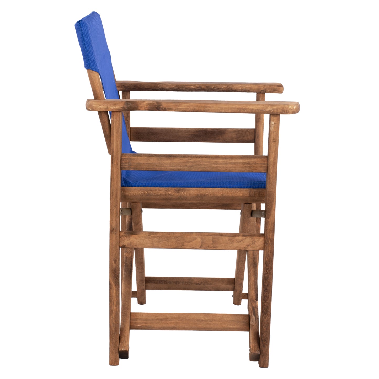 Director's chair Limnos Walnut with textline Blue HM10368.01