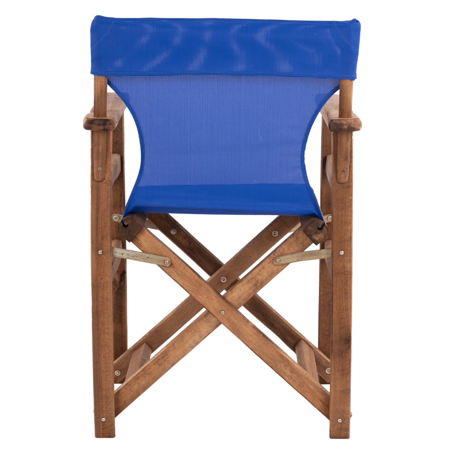 Director's chair Limnos Walnut with textline Blue HM10368.01