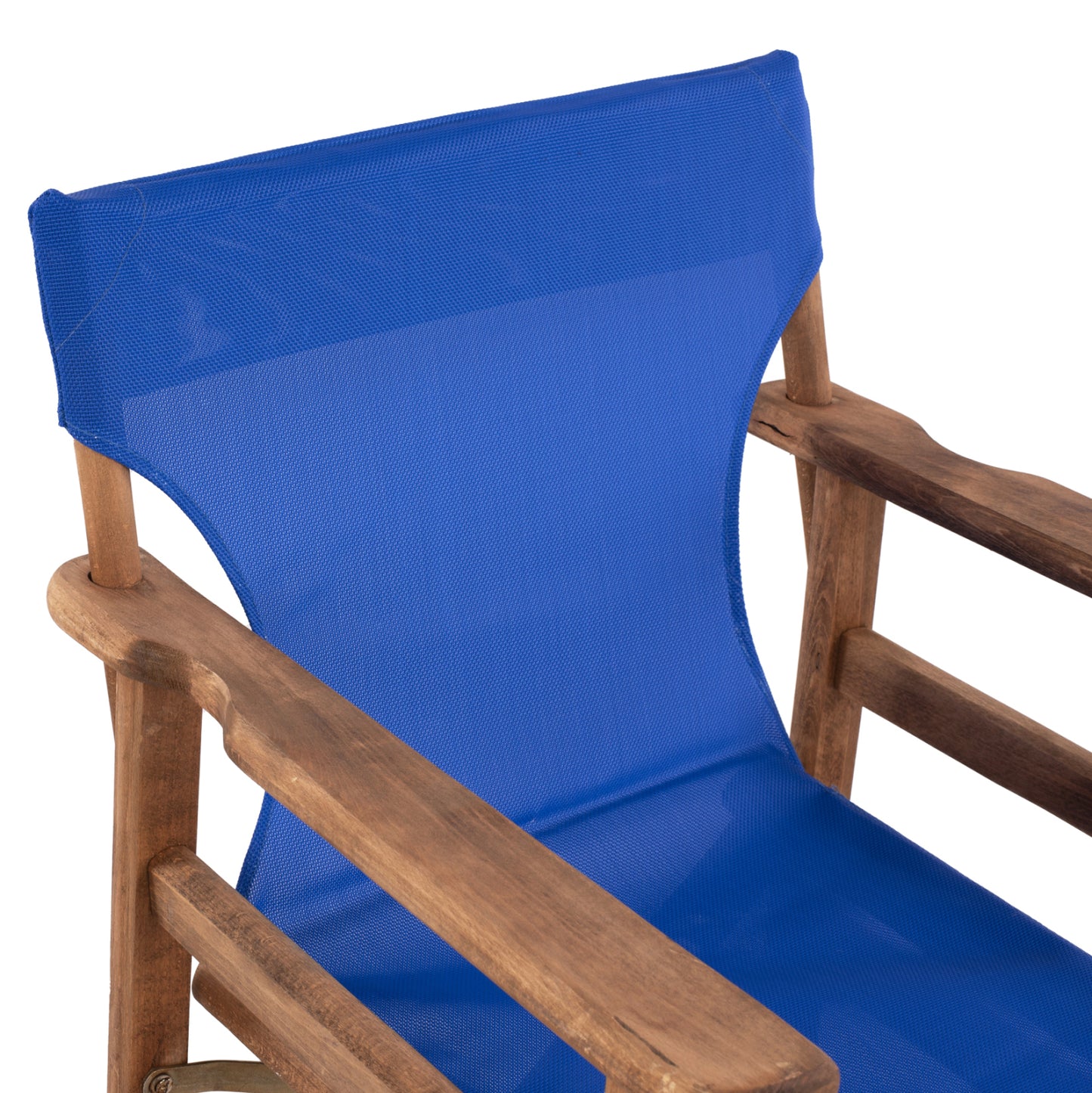 Director's chair Limnos Walnut with textline Blue HM10368.01