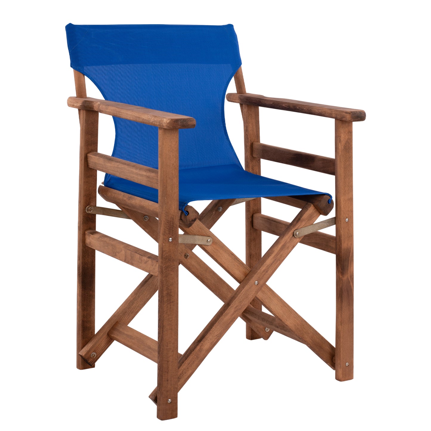 Director's chair Limnos Walnut with textline Blue HM10368.01 image 1