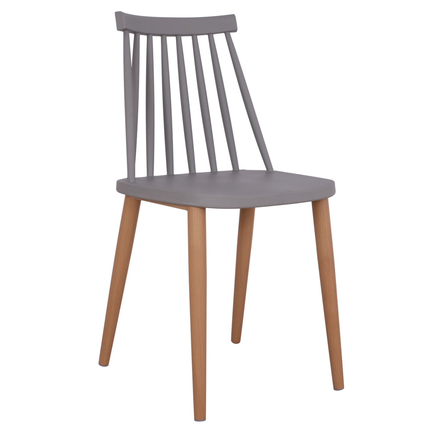 Dining chair HM8052.10 Vanessa grey with metallic legs 43x46,5x82cm image 1