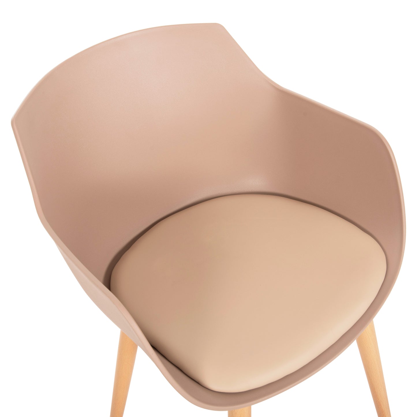 Модерна Дървена Столче ЛУСИ с Метални Ноги 56x55.5x80Hcm