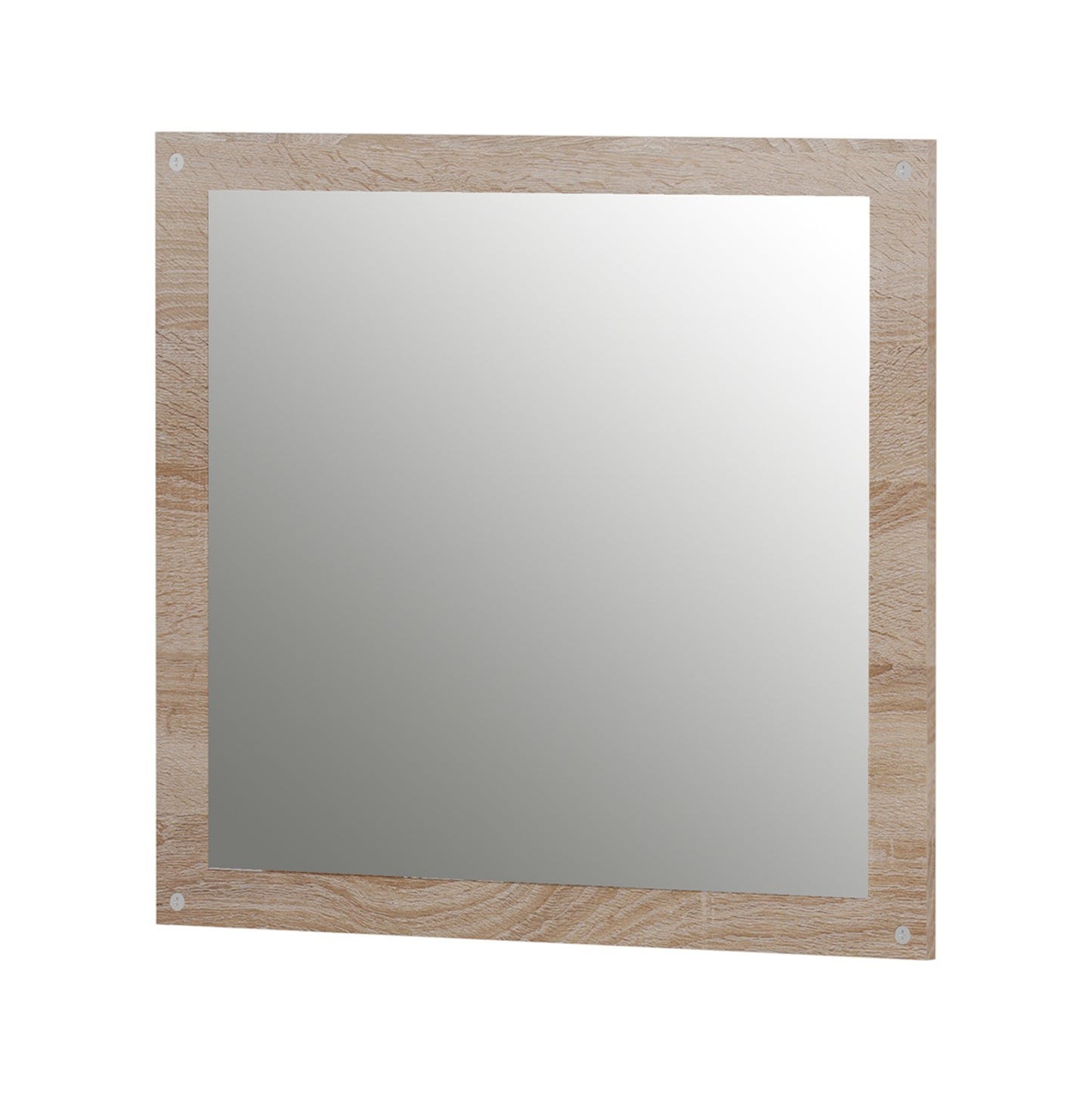 WALL MIRROR HM4360 MELAMINE IN SONAMA 80x70x1.8(depth)cm. image 1