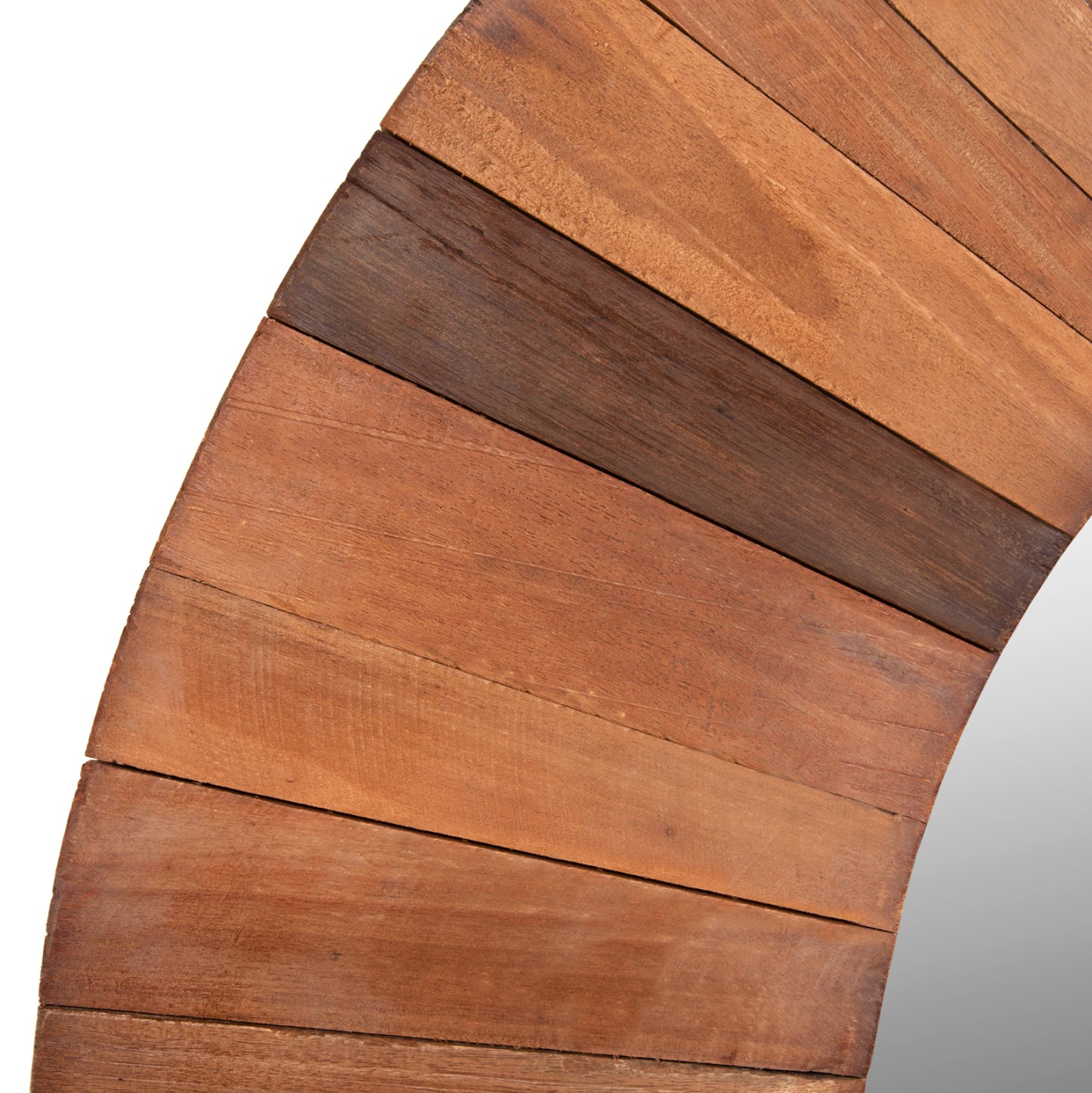WALL MIRROR HM7726 RECYCLED WOOD NATURAL Φ100cm
