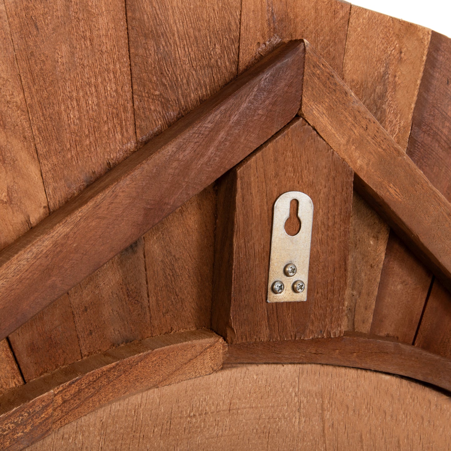 WALL MIRROR HM7726 RECYCLED WOOD NATURAL Φ100cm