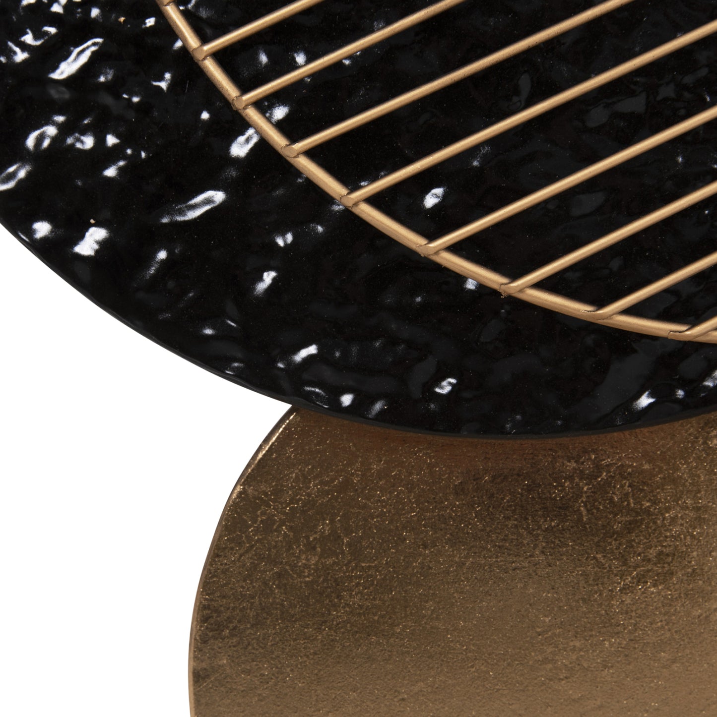 WALL MIRROR HM4211 METAL IN BLACK-GOLD 82x8x52Hcm.