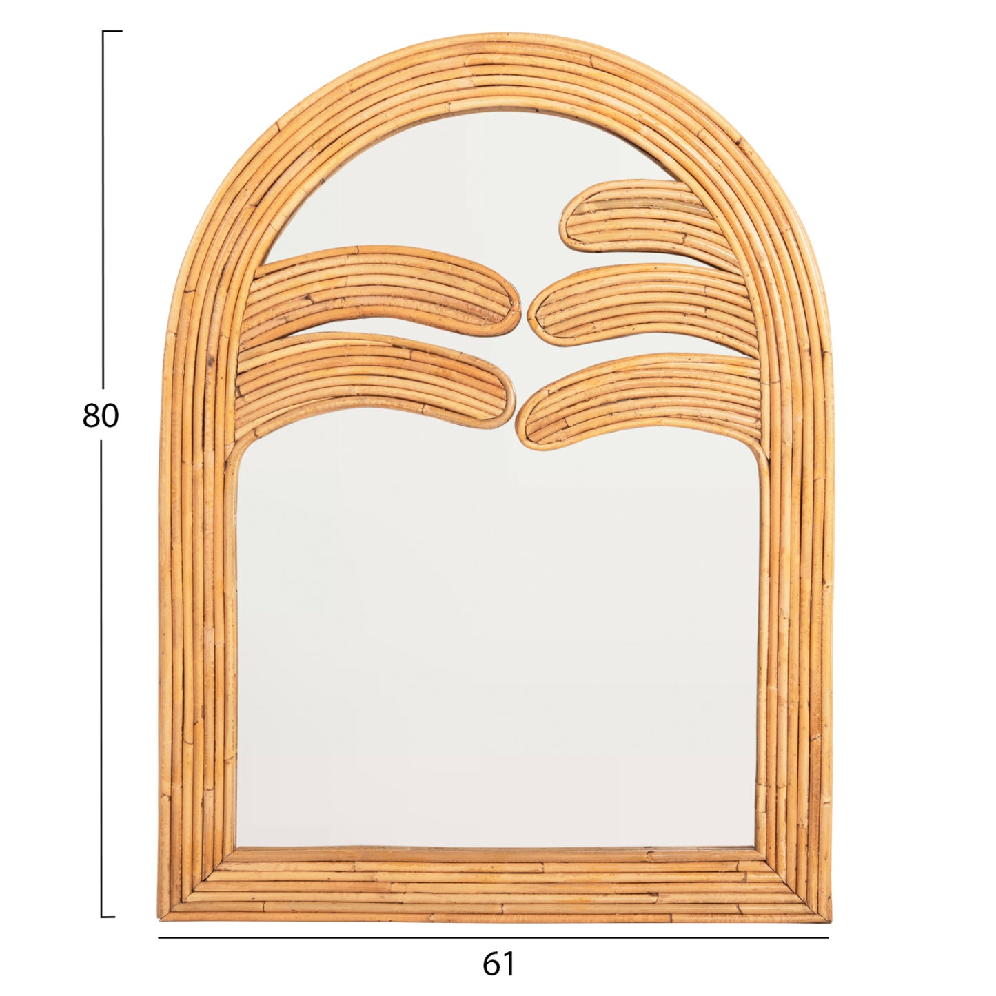 WALL MIRROR REFLECT HM4366 NATURAL RATTAN FRAME 61x5x80Hcm.