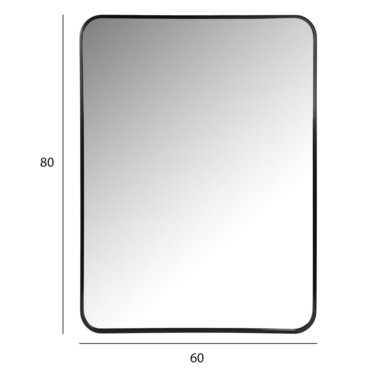 WALL MIRROR HM9584.01 BLACK ALUMINUM FRAME 60x3x80Hcm.