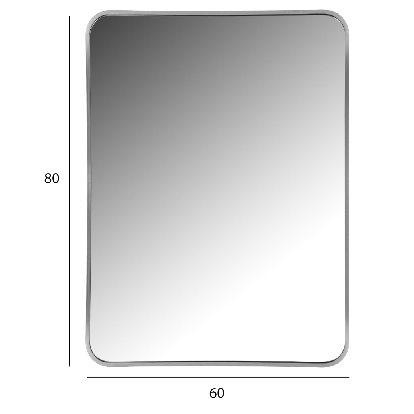 WALL MIRROR HM9584.40 SILVER ALUMINUM FRAME 60x3x80Hcm.