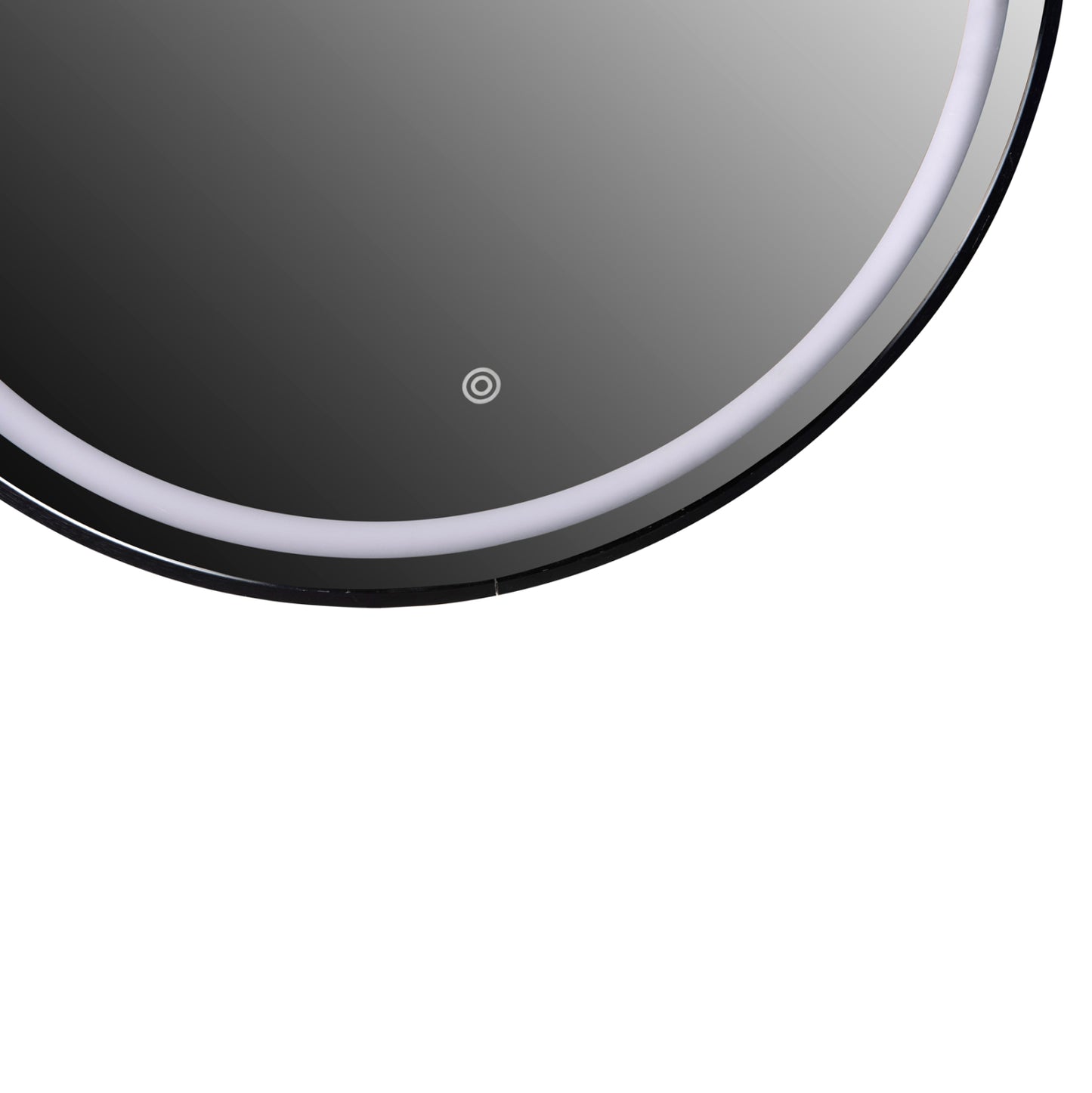 WALL MIRROR ROUND HM9579.01 ALUMINUM IN BLACK-LED LIGHT Φ60x3cm.