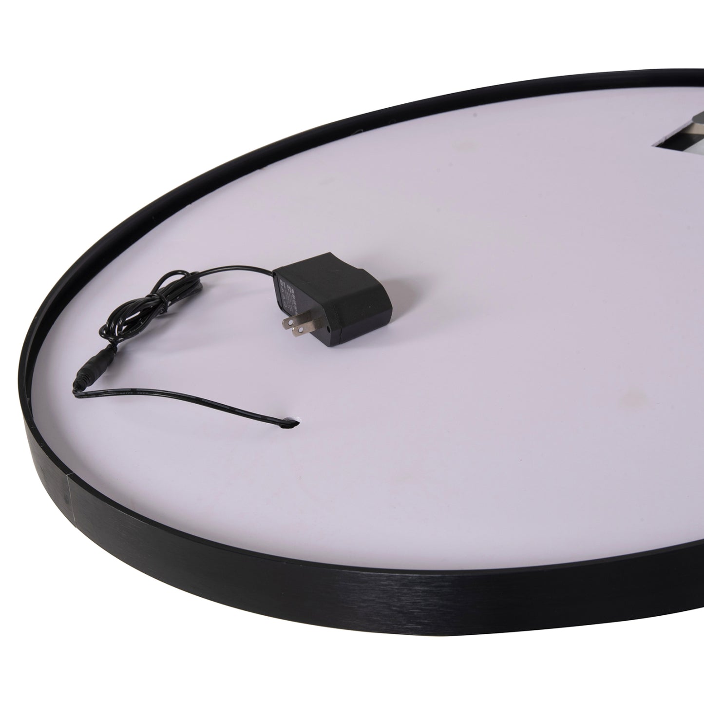 WALL MIRROR ROUND HM9579.01 ALUMINUM IN BLACK-LED LIGHT Φ60x3cm.