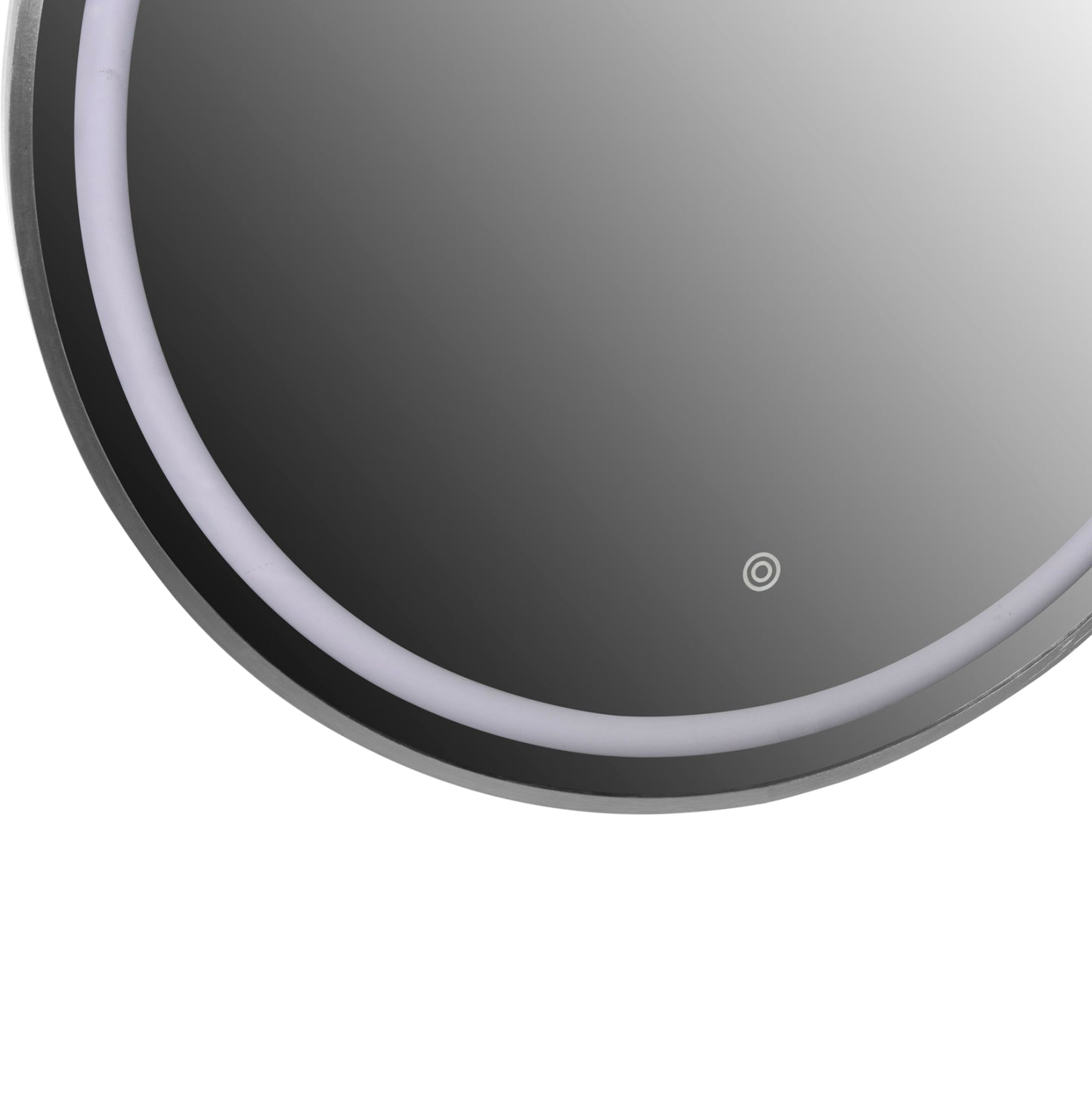 WALL MIRROR ROUND HM9580.40 ALUMINUM IN GREY-LED LIGHT Φ60x3cm.