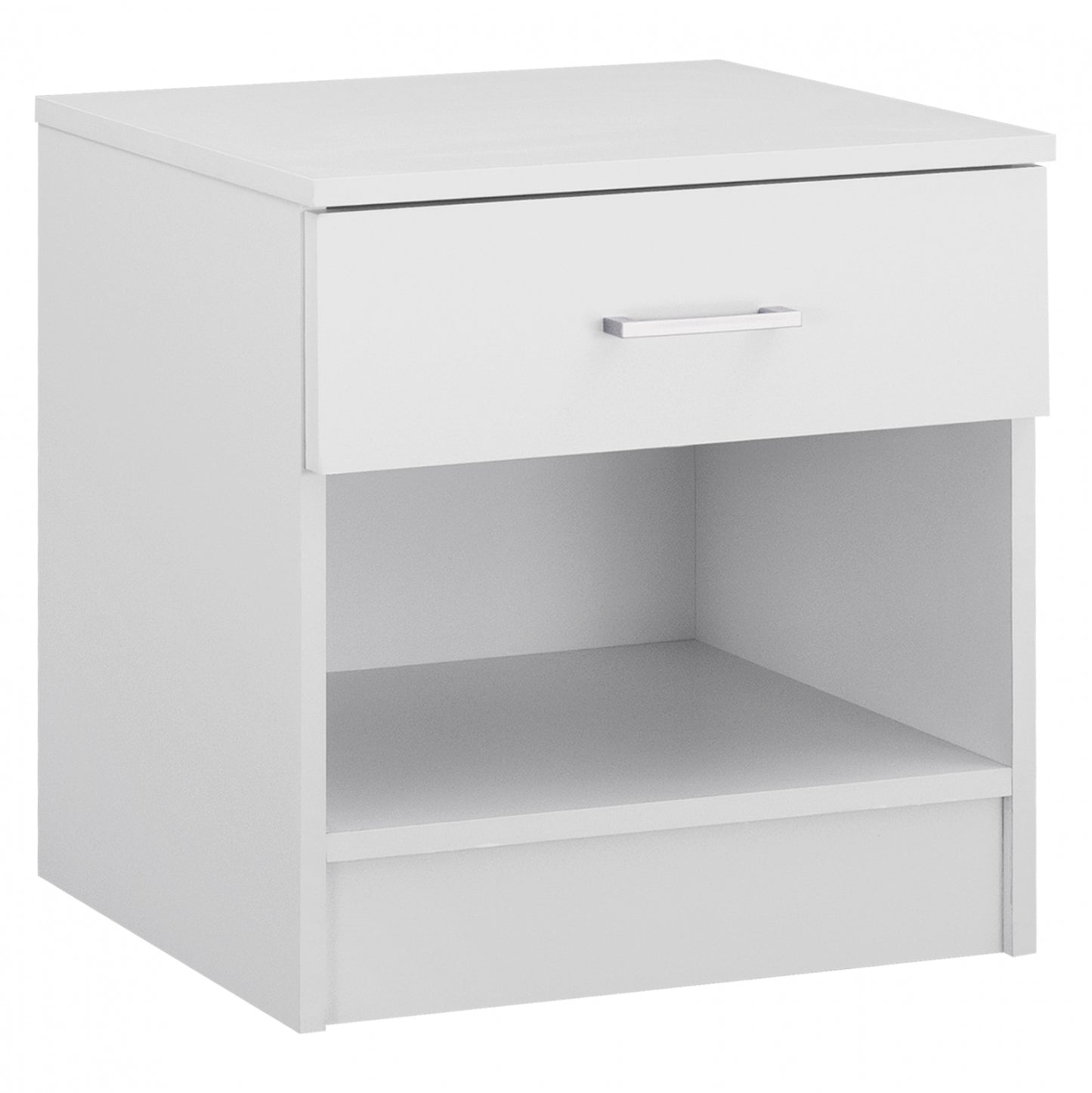 NIGHT STAND WITH 1 DRAWER IN WHITE HM2345.05 45x35,5x47 cm. image 1