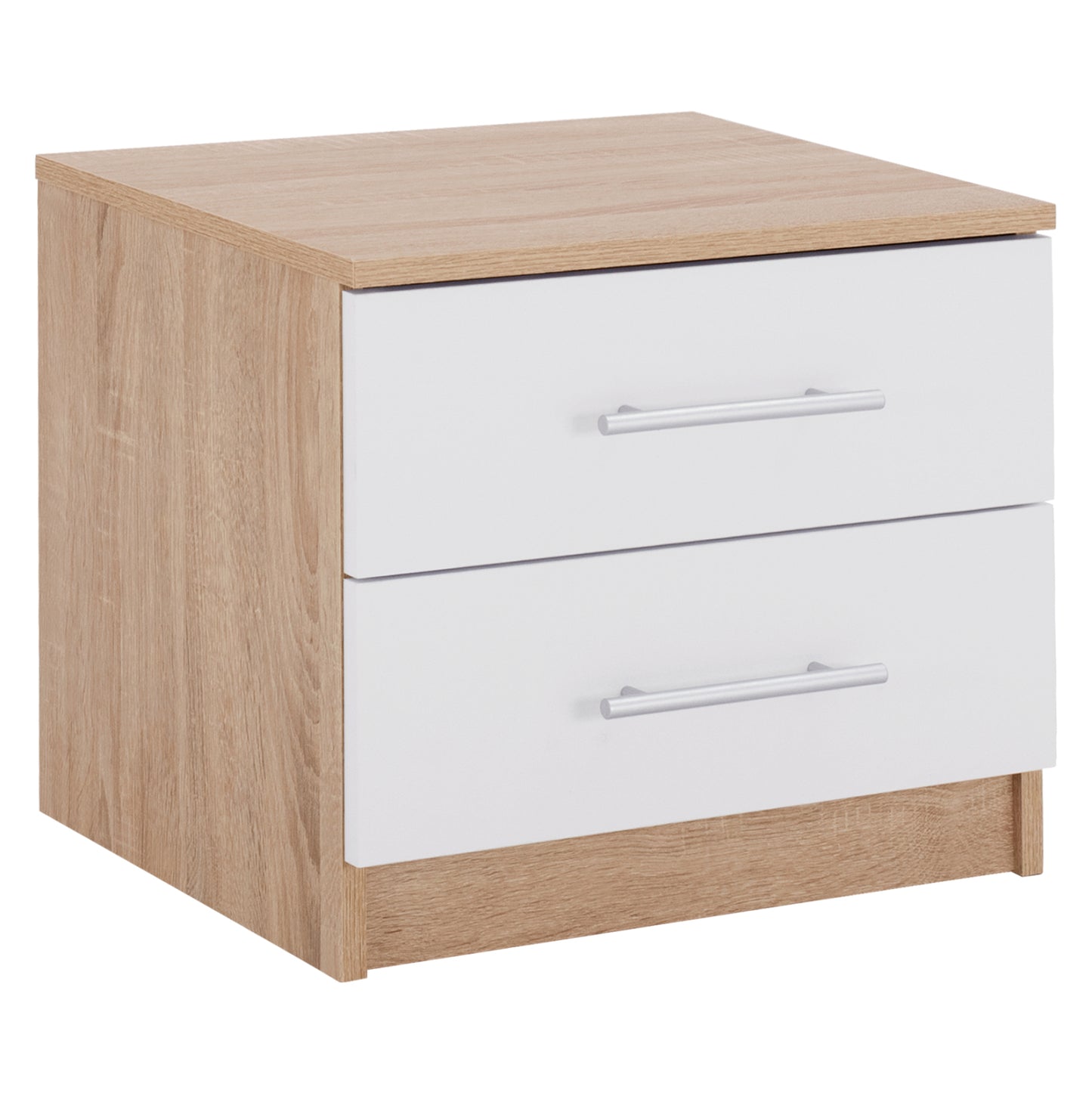 NIGHT STAND HM2220.06 SONAMA-WHITE 48x40,5x41,5 cm. image 1