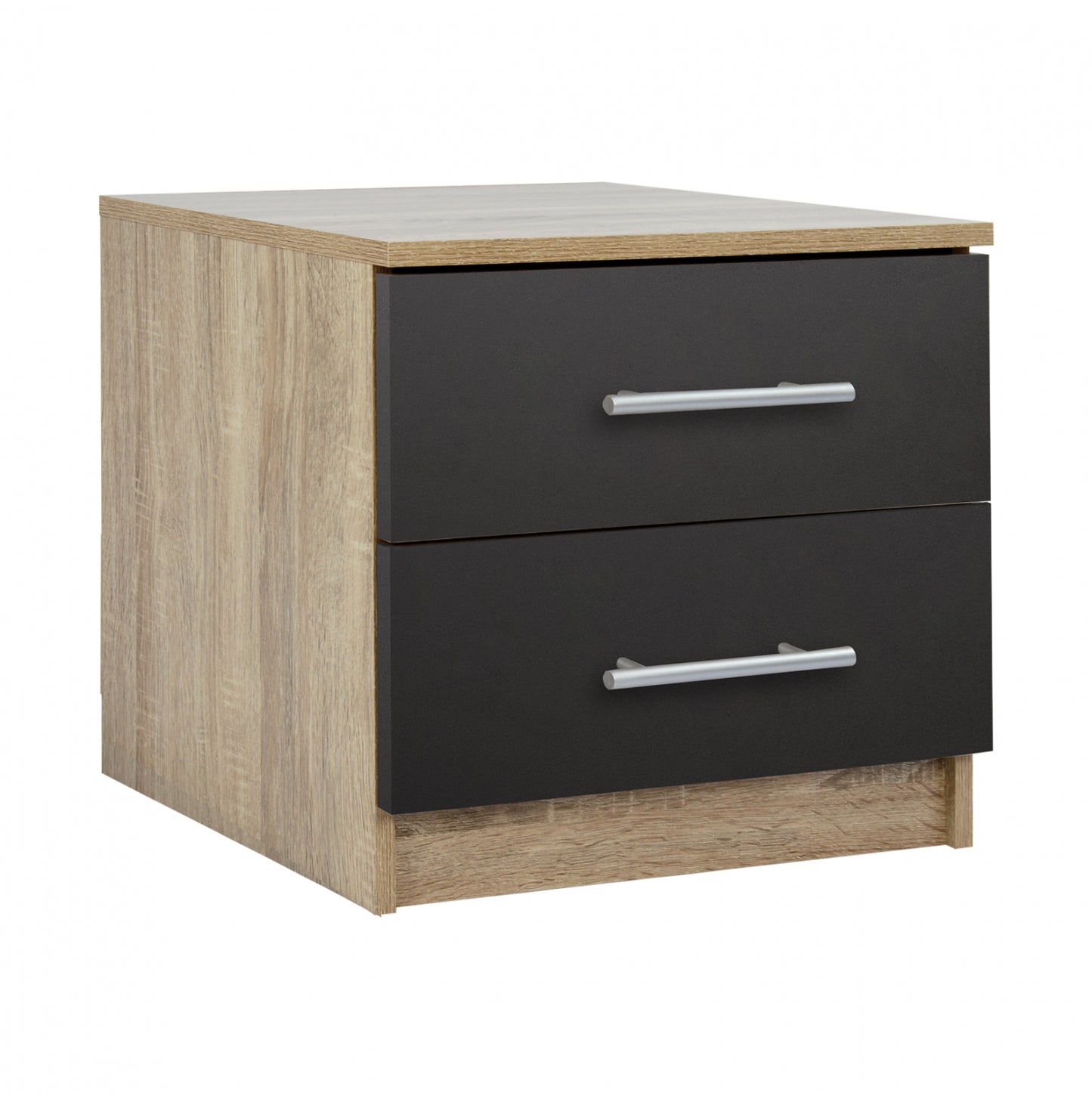 Bedside table Melamine HM2220.04 Sonama Grey 48x40x41cm image 1