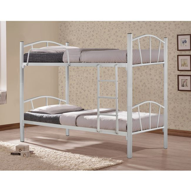 Bed Bunk metallic Floor HM328.02 White 90x190 cm image 1