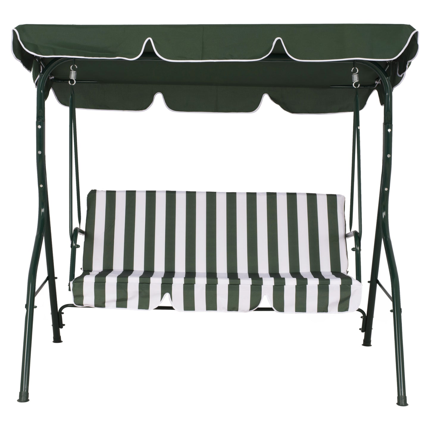 Swing 3seater HM5542 Green White Stripes Napoli 167x110x175 cm