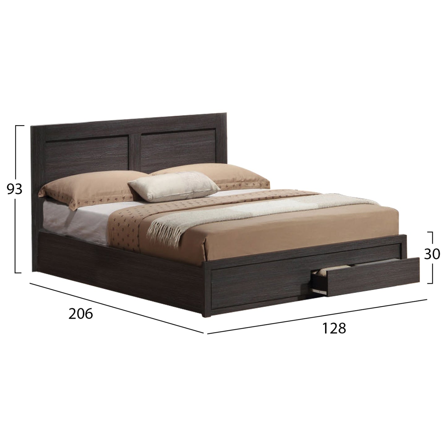 Легло Capri с 2 чекмеджета за матрак 120x200 см