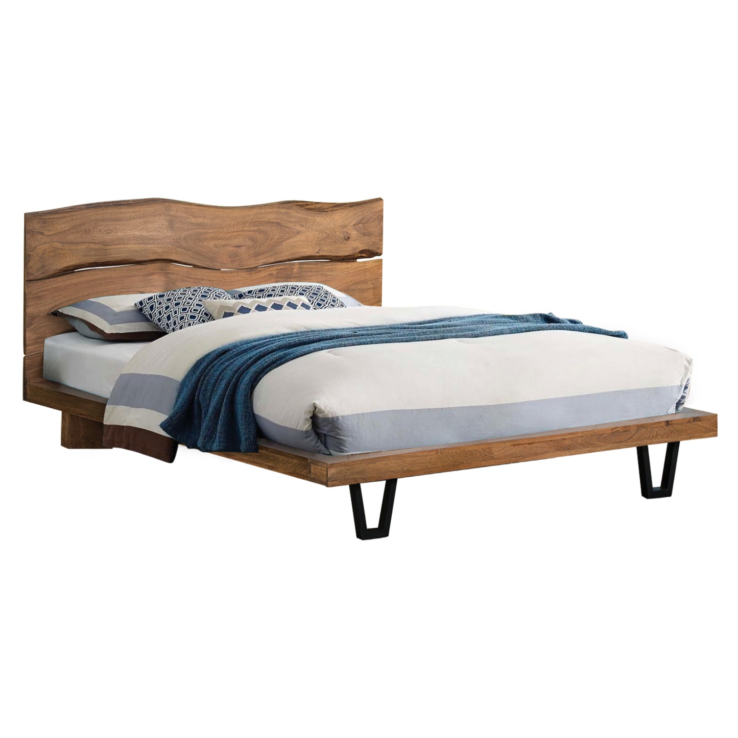 Bed HM8218.11 Nicole, solid wood acacia, 160x200 image 1