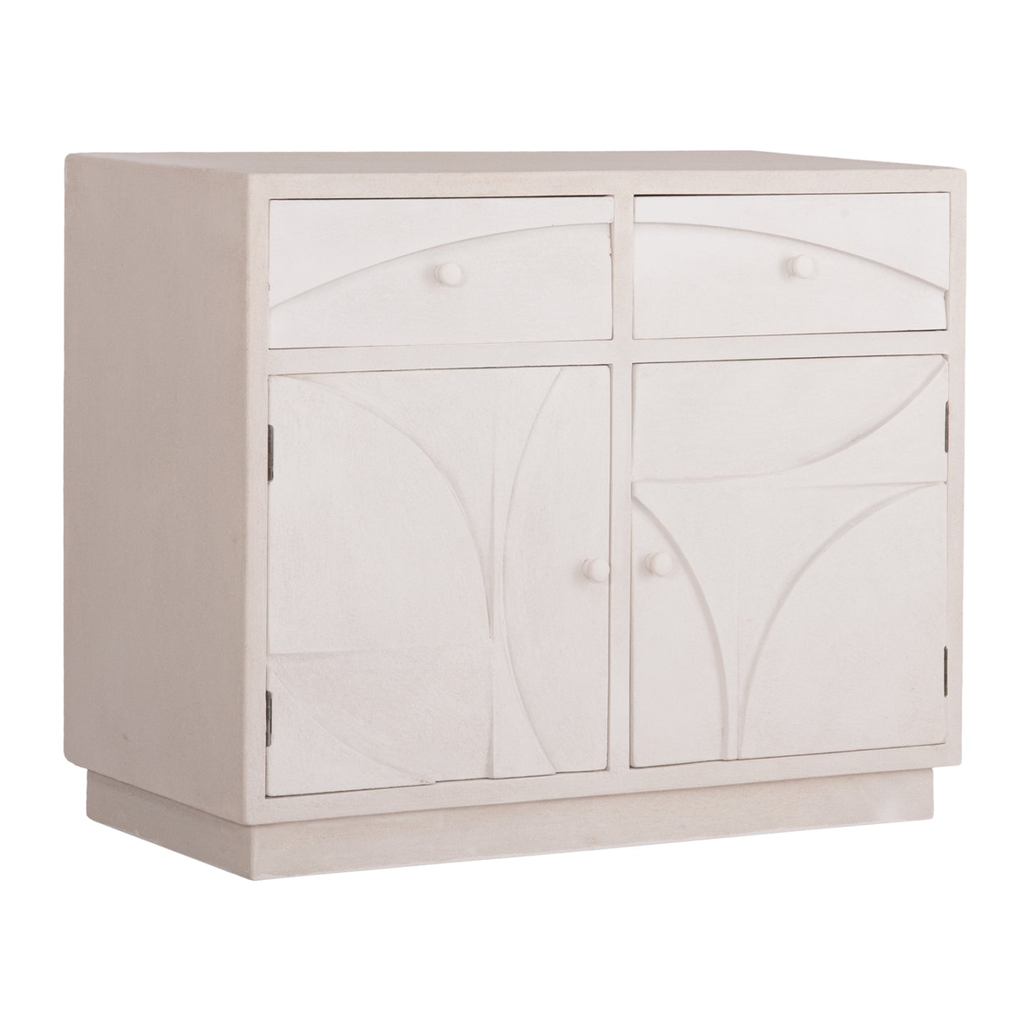 BUFFET SERIES SANTORINI HM18046 MDF IN OFF-WHITE COLOR-2 DRAWERS & 2 DOORS 107x38x82.5Hcm. image 1
