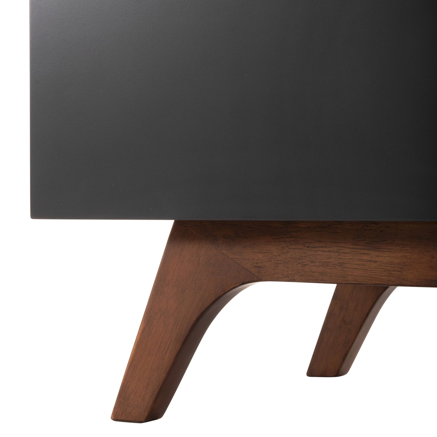 BUFFET PREDA HM9747 MDF WITH WALNUT & DARK GREY VENEER COLOR 167x28-40x80Hcm.