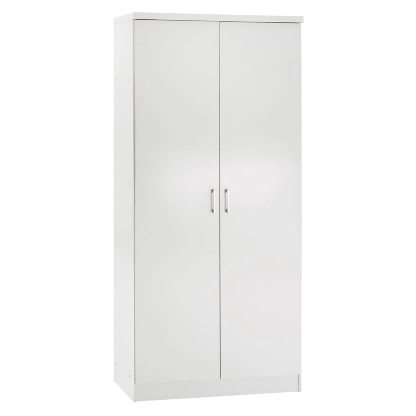 WARDROBE WITH 2 DOORS IN WHITE HM368.05 80x43x181 cm. image 1