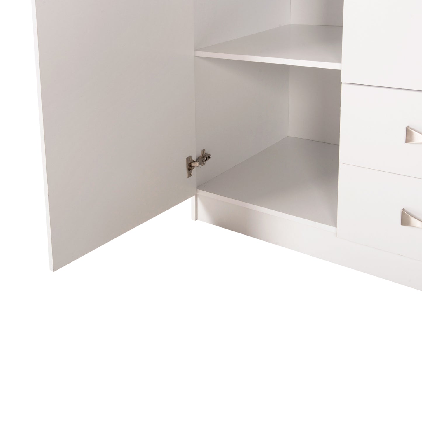 Практичен Шкаф с 3 Врати и 2 Чекмеджета 150X55Χ180Hcm