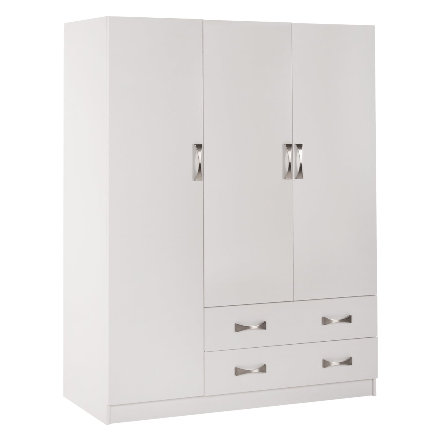 WARDROBE 3-LEAF CARLY HM384.05 WITH 2 DRAWERS IN WHITE COLOR 150X55Χ180Hcm. image 1
