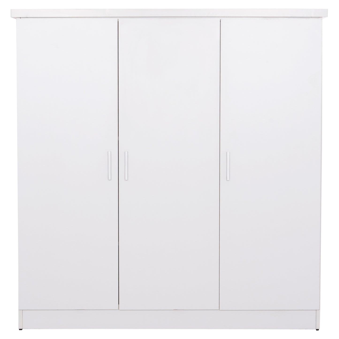 Тризъбен Гардероб с Рафтове FUENTO в Бяло 120-116x40x123.5Hcm