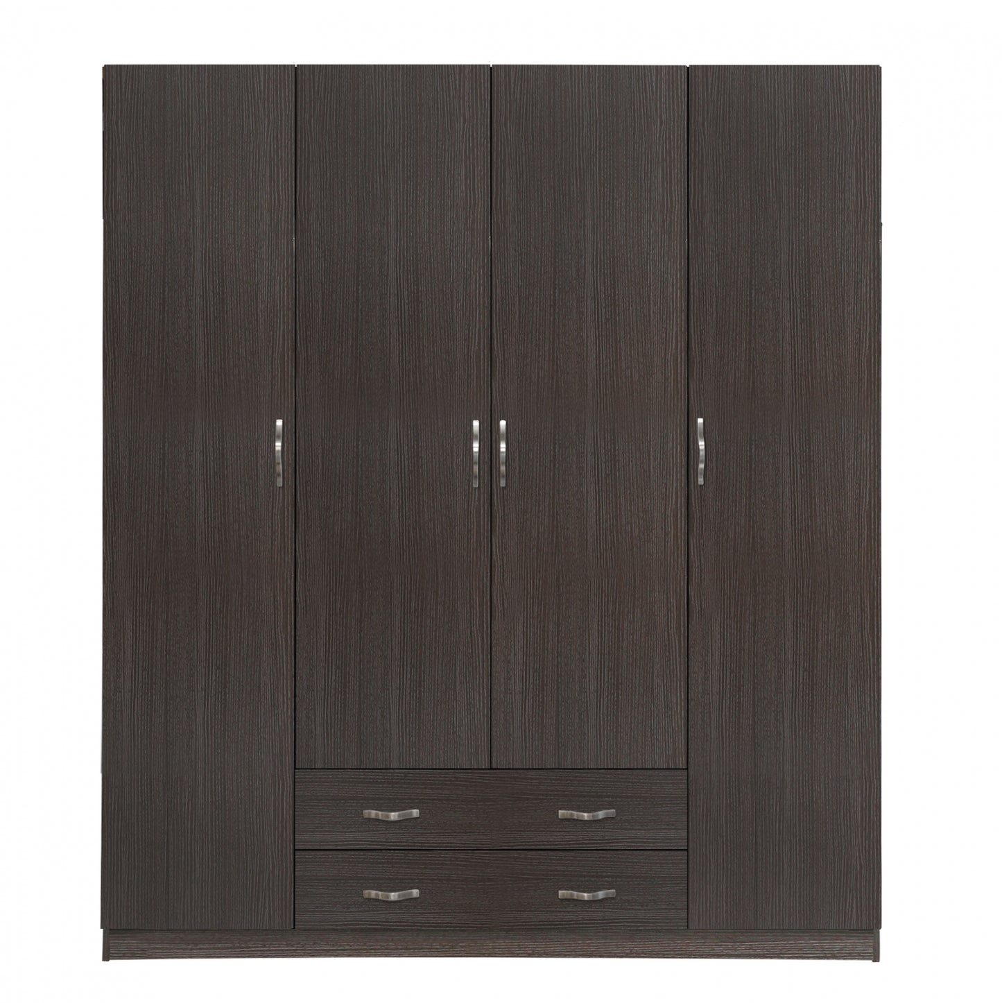 Wardrobe 4 Door with 2 Drawers 200x55.5x180Η HM353.01 Zebrano image 1