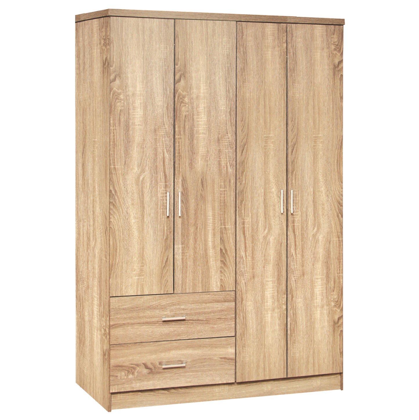 Wardrobe 4 Door with 2 Drawers HM339.02 Sonama 120x42x181 image 1