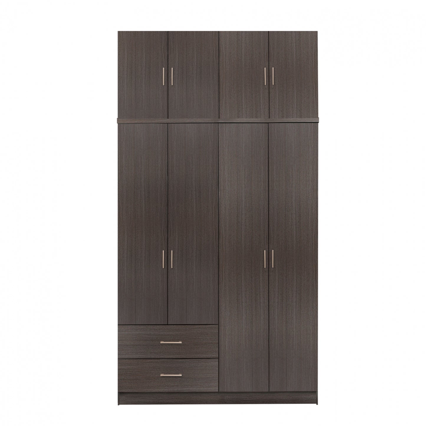 Wardrobe 4 Door with loft and 2 drawers zebrano 120x42x241 image 1