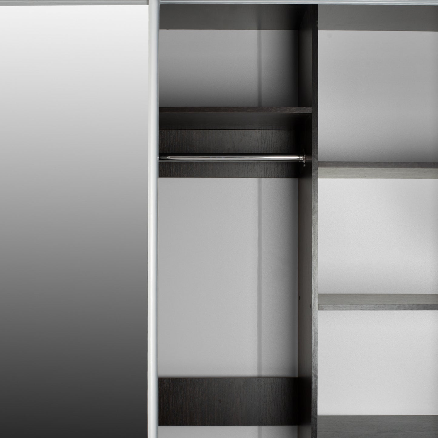 Шкаф 2-ка с Огледало и Плъзгащи Врати Wenge 160x60x210H