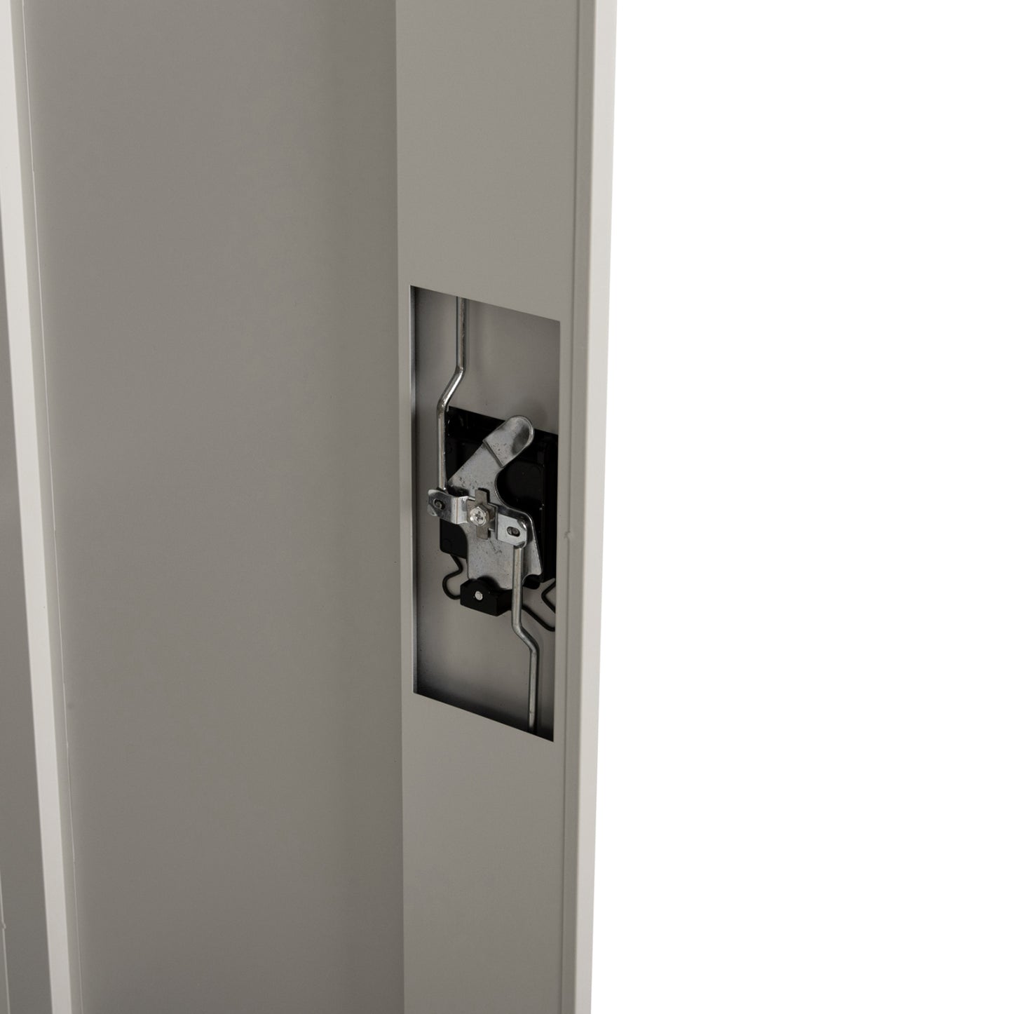 CLOSET METALLIC DURON HM11980 2-LEAF WITH 2 STORAGE SPACES & LEGS-GREY 90Χ40Χ100Hcm.