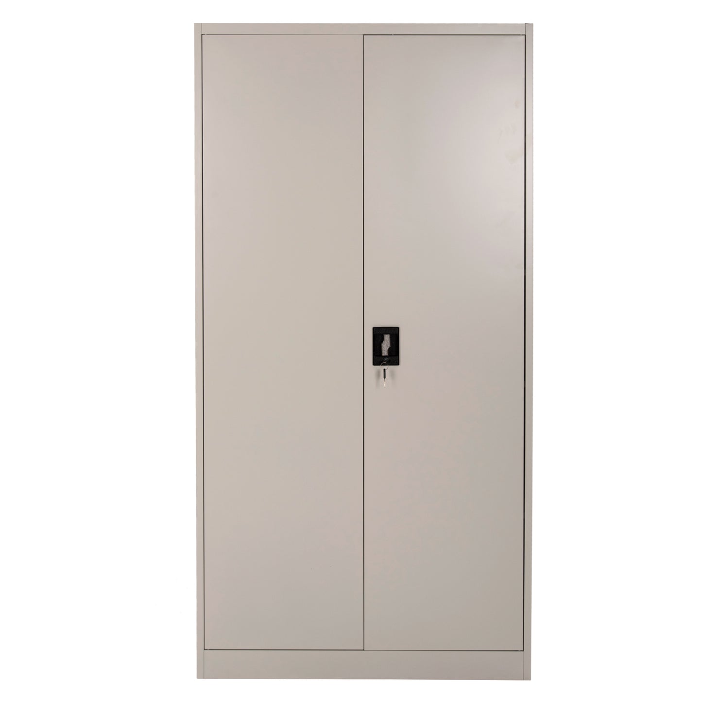 WARDROBE METALLIC HM5959.01 2-LEAF WITH 5 STORAGE SPACES LIGHT GREY 90Χ40Χ180Hcm.