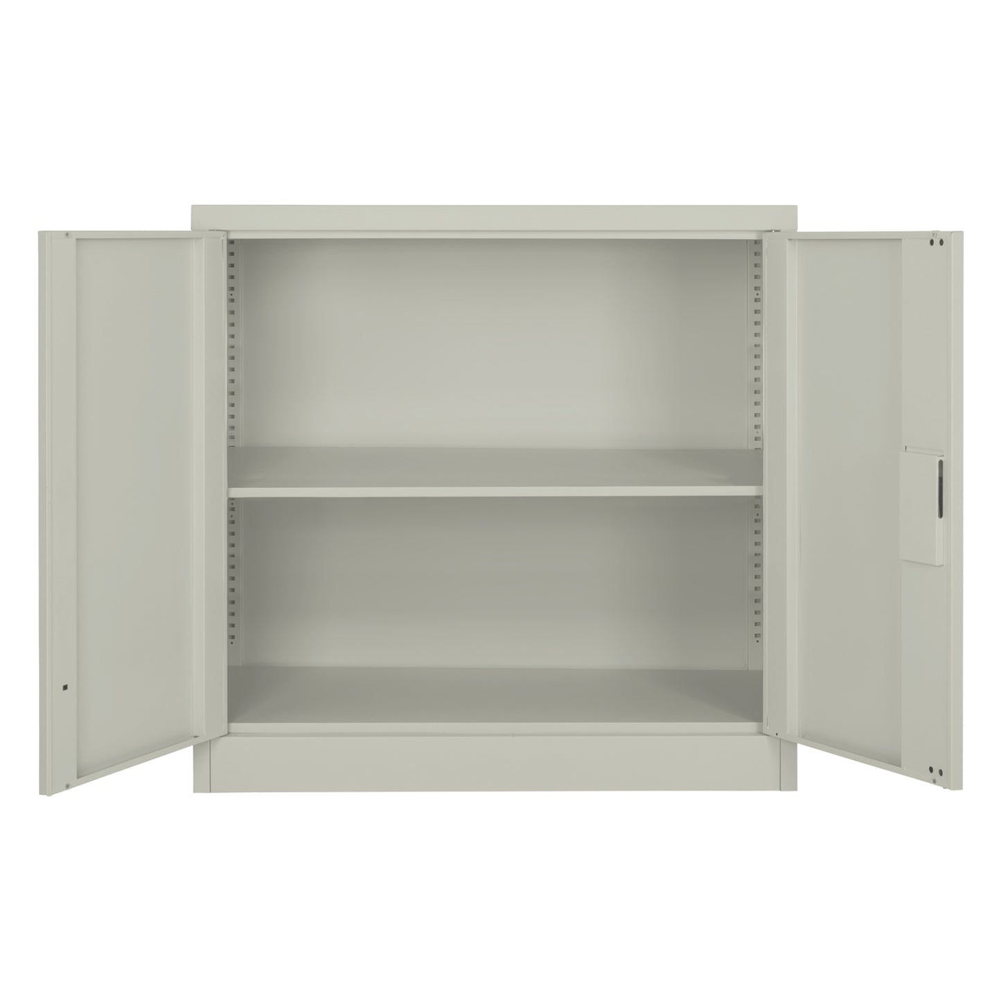 WARDROBE METAL HM5960.11 WITH 3 STORAGE SPACES LIGHT GREY 90Χ40Χ90Hcm.